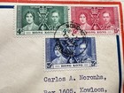 Hong Kong 1937 Fdc  kgvi Coronation  151-53  scarce Blue Portrait Cachet  rrr