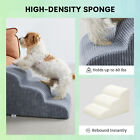 High Density Foam Dog Stairs 4-tier Extra Wide   Deep Pet Ramp Ladder For Bed