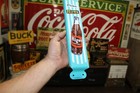 Rare 1950s Drink Hires Root Beer Door Pull Handle Painted Metal Sign Bargs A w