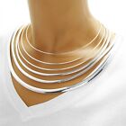 925 Sterling Silver Elegant Omega Chain Necklace - All Widths And Lengths