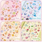 3d Puffy Stickers  4 Sheets 200  Kawaii Resin Decorative Stickers Multicolor 