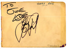 Terry Reid Signed Album Page 1960s   Autographed British Rock Singer