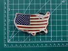Vintage American Flag Usa Shaped Belt Buckle  1986 
