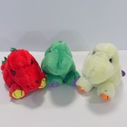 Puffkins Lot Swibco Plush Drake Pickles Dinky Dinosaur Bean Bag W  Tags