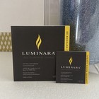 Luminara Flameless Deep Blue Glitter Real Flame Effect Remote Candle 2 Set - New