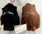 2 Vintage 2008 Zhuzhu Pet Hamsters Brown Called Captain Zhu Black Called Dezel