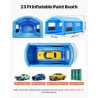 Uimoso Inflatable Paint Booth 23 X 13x9 Ft With 480w And 750w Blowers  Blue Roof