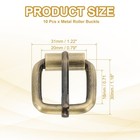 10pcs 0 79 Inch  20mm  Metal Roller Buckle Belts Hardware Bronze