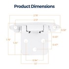 10pack Home Expert White 1 2 Inch Overlay Cabinet Hinges For Easy Upgrade