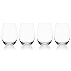 Mikasa Lana 18 Oz Stemless Wine Glass Set 5316312 Set Of 4 Lead-free Crystal
