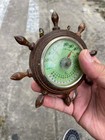 Selsi Barometer Weather Forecast Instrument Wood Ship Wheel Japan 3 Inch