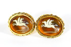 Vintage Dante Pegasus Cufflinks Incolay Cameo Greek Mythology Cuff Links