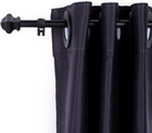 Black Curtain Rod 30-46 Inch 5 8 Inch Window Rod For Bedroom Bathroom