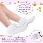 8 Pairs Toddler Girls Dress Socks Baby Ruffle Socks Cute Frilly Lace