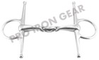 Full Cheek Double Broken With Oval Link Horse Snaffle Bit - Stainless Steel