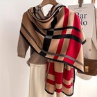 Scarf Elegant  Large Soft geometric  Long Shawl Neckerchief 175x65cm