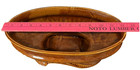 Burnt Brown Glazed Footed Oval Planter 12  X 5  X 6  Mcm Unmarked Vintage 3lbs