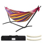 Szhlux Double Hammock With Stand Premium Bag Included 450lb Capacity Steel Stand