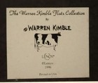 Signed Warren Kimble American Folk Art  Print Of Cow  Hats Collection 1996 Lenox
