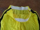 Vintage Nos 70 s Dodger Gym Running Shorts Yellow With Black Stripe