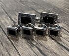 Rectangular Greek Border Cufflinks And Dress Shirt Studs Set Men Wedding Gift