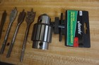 Shopsmith Mark V Drill Chuck  Spade Bits   New Key   Great Shape   