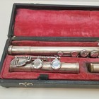 Vintage Silver-plated Concert Flute In Original Hard Case - For Repair parts