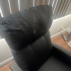 Black Faux Leather Electric Massage Recliner Chair W  Wired Remote   Pocket