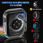 For Apple Watch Series 10 11 42 46mm Hard Case Tempered Glass Screen Protector
