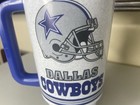 Vintage 1997 Nflp Dallas Cowboys Nfl Blue Grey Usa Tumbler Reusable Cup Mug Lid