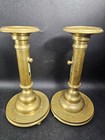 Candlesticks  Pair Of Antique 19th Century  Brass Candlesticks  Made In Korea