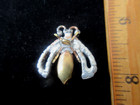Stunning Czech Vintage Style  Glass Rhinestone Button    Bug  Queen Bee