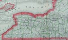 Vintage 1884 New York Map 21 x13  Old Antique Original Albany Schenectady Ny