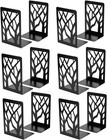 Sturdy Non-skid Bookends - Decorative Heavy-duty Metal Set Of 12 For Home Office