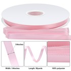 Pink Ribbon  1 4inch 50 Yards Fabric Satin Ribbon For Gift Wrapping Floral