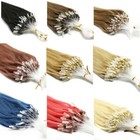 Micro Ring Loop Tip Remy Human Hair Extensions Straight Micro Beads Link Hair Us