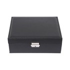 2 Layer Jewelry Box Jewelry Storage Organizer Case Cabinet Black 9 1 6 7 3 5 In