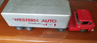 Marx Tractor Trailer Semi Western Auto Pressed Metal Steel Toy  Usa Nice Vintage