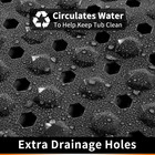 Bath Tub Mat Non Slip  34 5 x15 5  Long Shower Mat  Machine Washable Bathmat Wit