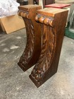 Pair Of Solid Wood Corbels Shelf 2 Brackets Great Condition