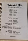 Blink-182 brand New - 2004 Australian Tour Itinerary Book  See Description 