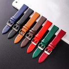 12mm-22mm Women Men Leather Watch Band Wrist Watch Strap Bracelet Pin Buckle