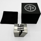 2-piece Zig Zag Cube Puzzle     Zero-tolerance Edm Wire Cut Steel Trinket