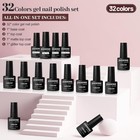 Jodsone 36 Pcs Gel Nail Polish Set With Base   Top Coat