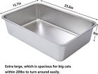 Stainless Steel Cat Litter Box High Sided Pet Toilet Big Cat No Smell No Stick