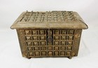 Antique Indian Brass-clad Hardwood Lidded Box   Circa Late 19th Century