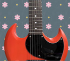 Custom Sg Vintage Orange Electric Guitar P90 Pickups Chrome Parts Us Warehouse