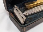 Vintage The New Gillette Safety Razor With Gold Tone Blade Holder W blades 1932