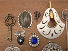 Vintage-now Victorian Art Deco Style Parts Pendants Craft Jewelry Making Lot 11