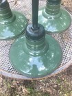 Antique 12  Industrial Green Porcelain Gas Station Barn Light Wheeler 24    Drop